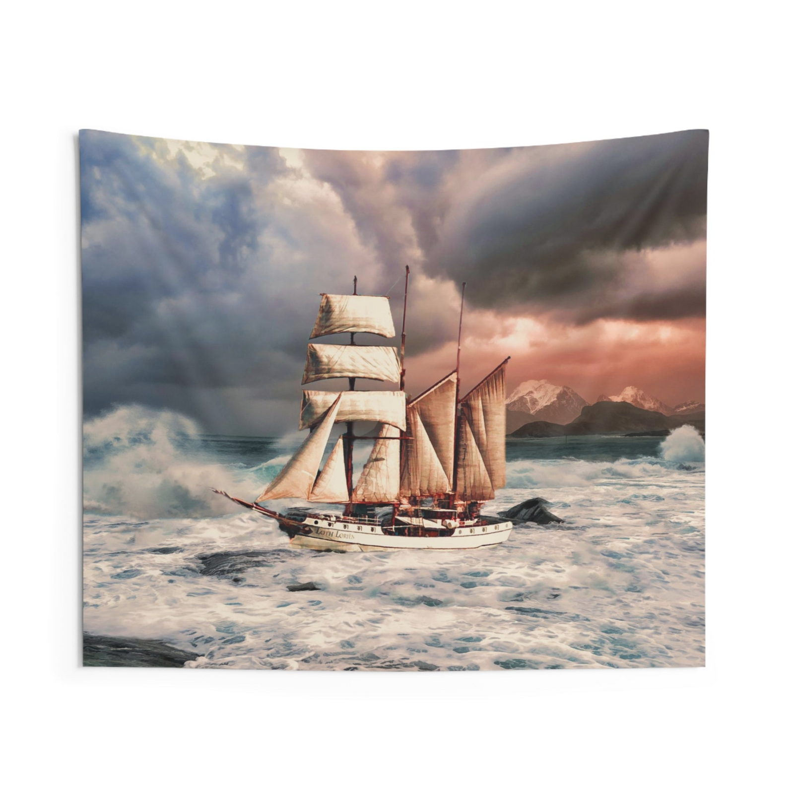 Stormship Wall Tapestry – 100% Polyester Decorative Wall Tapestry