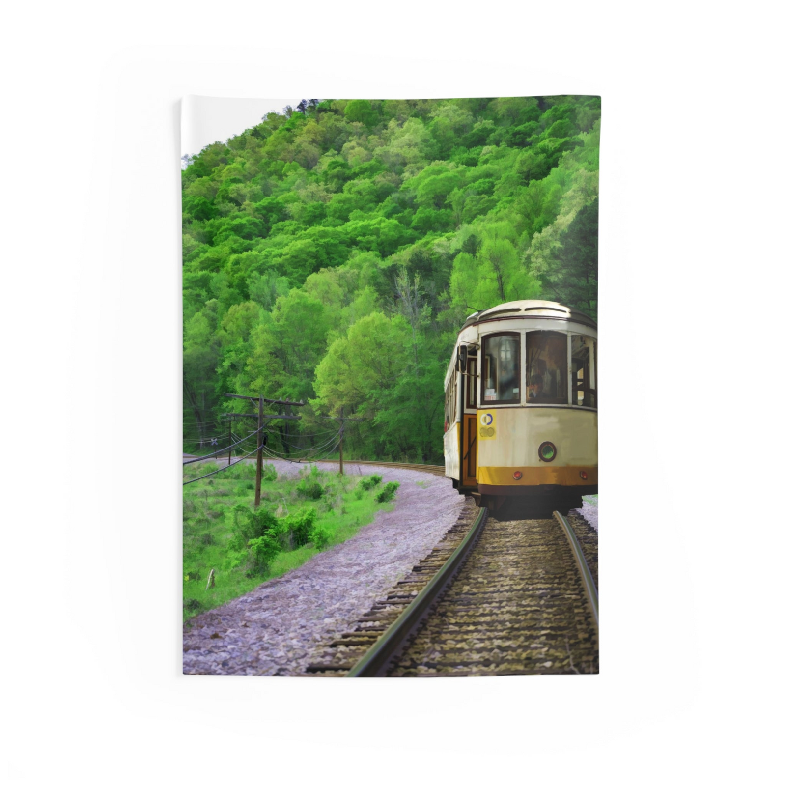 Monsoon Tram Wall Tapestry – 100% Polyester Decorative Wall Tapestry