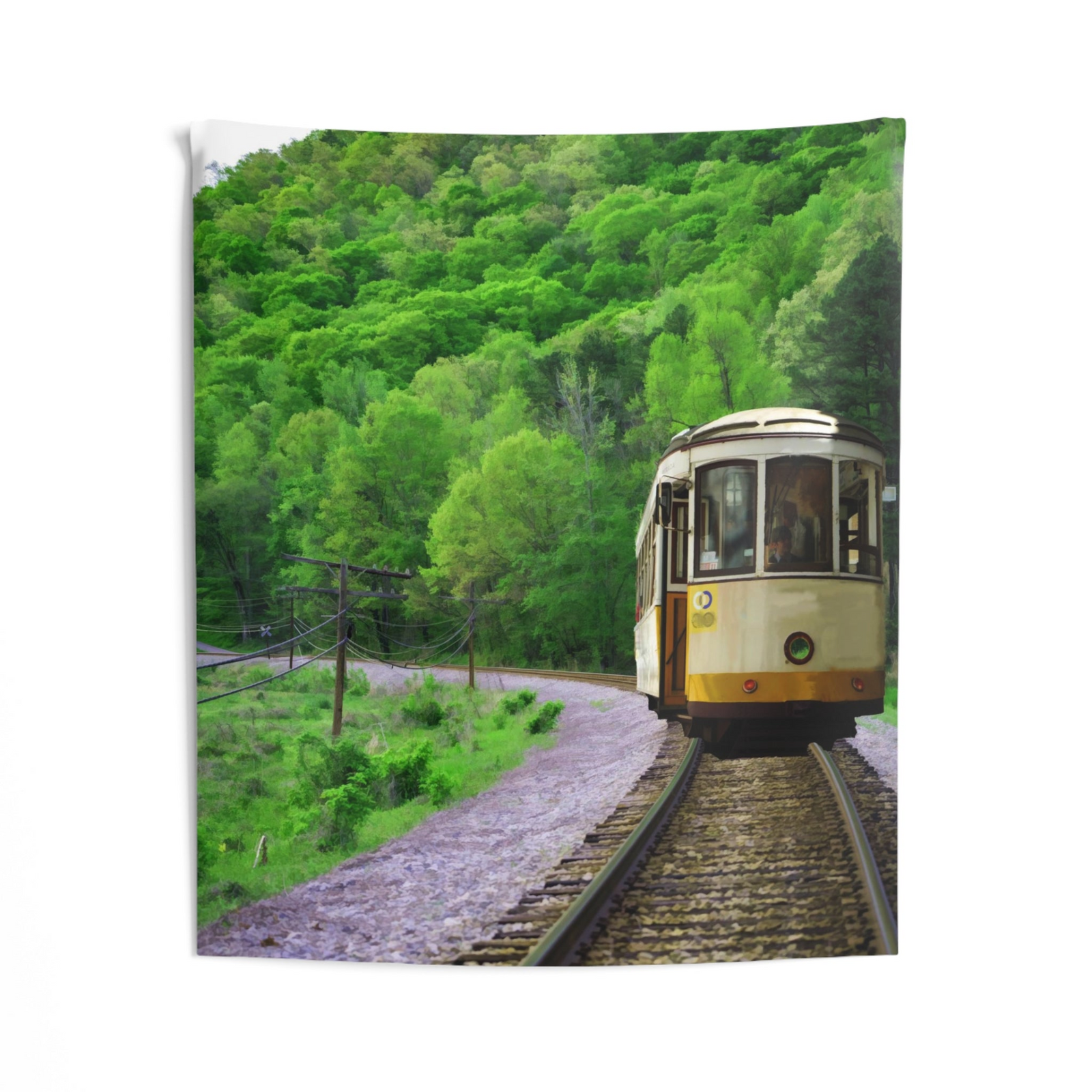 Monsoon Tram Wall Tapestry – 100% Polyester Decorative Wall Tapestry