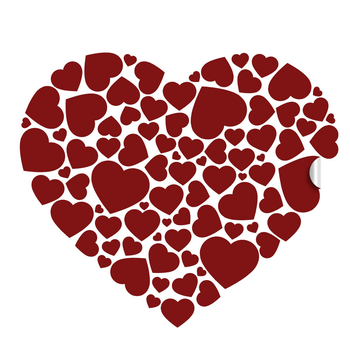 Heart Sticker Art Vinyl Decal – Mini Love Stickers for Laptops, Phones, Notebooks, and Gift Styling