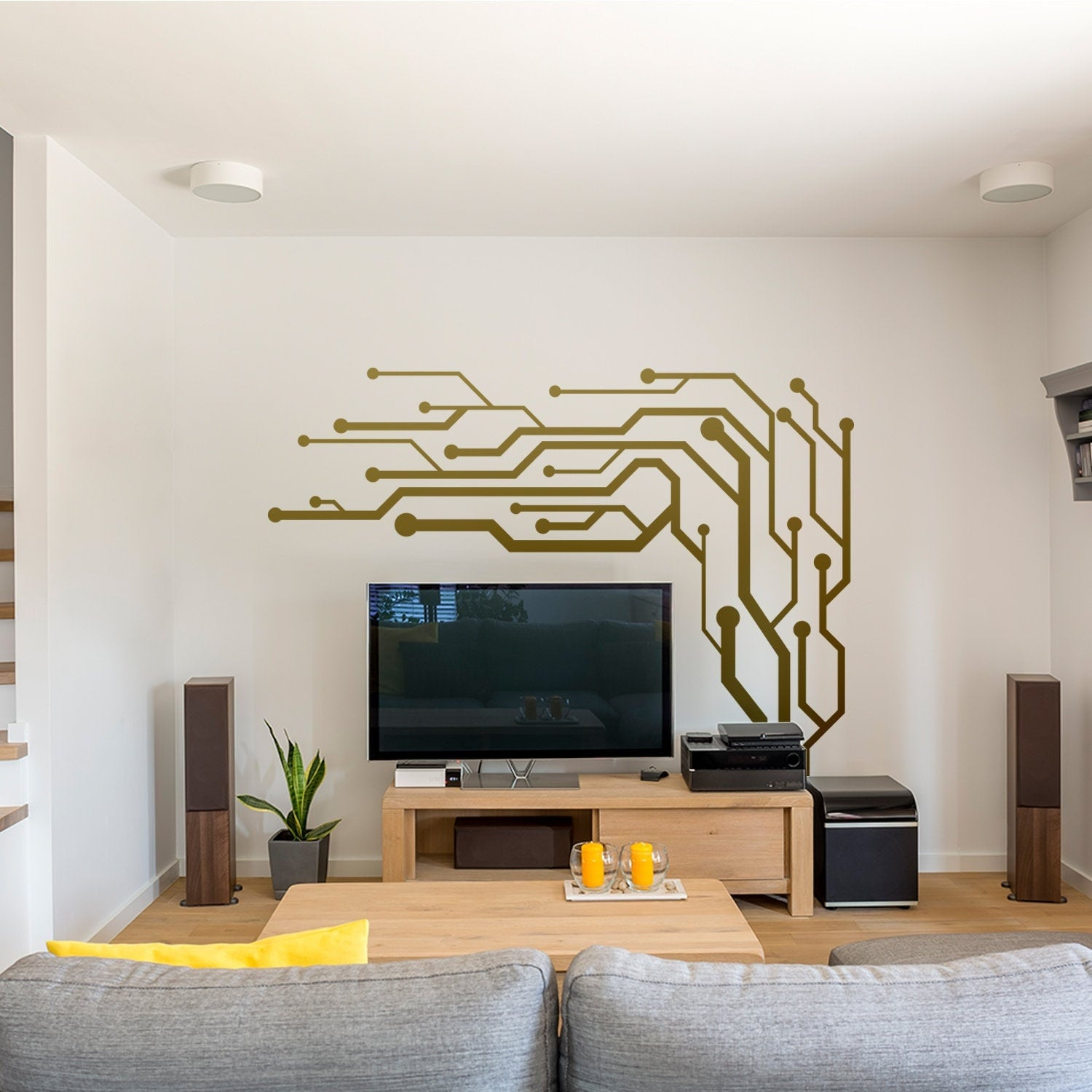 TV Wall Peel and Stick Decal