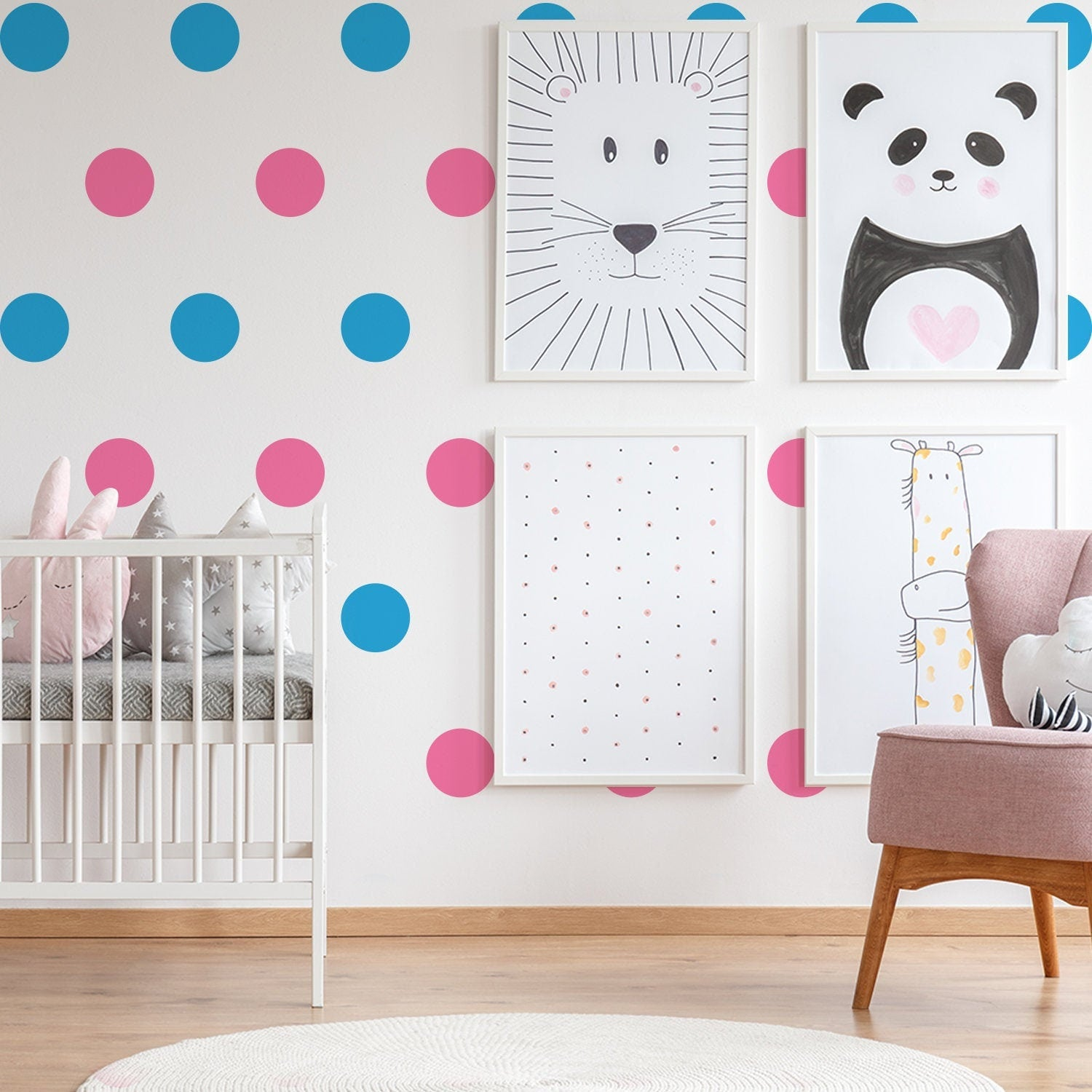 Gold Circle Peel and Stick Wall Decal Set (40 Pieces, Mixed Sizes)
