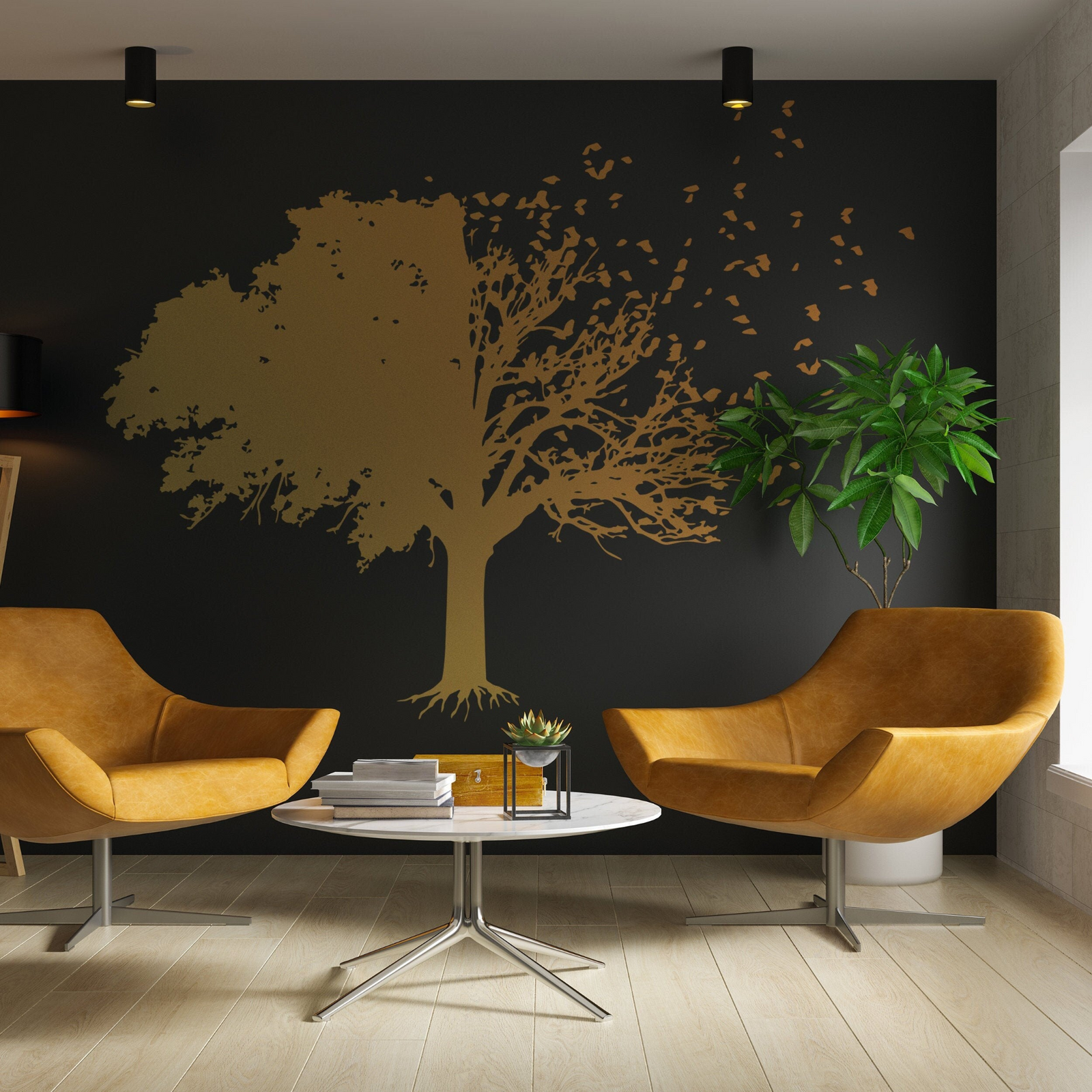 Tree Wall Vinyl Decal – Birds & Branches Peel & Stick Wall Art for Bedroom & Living Room
