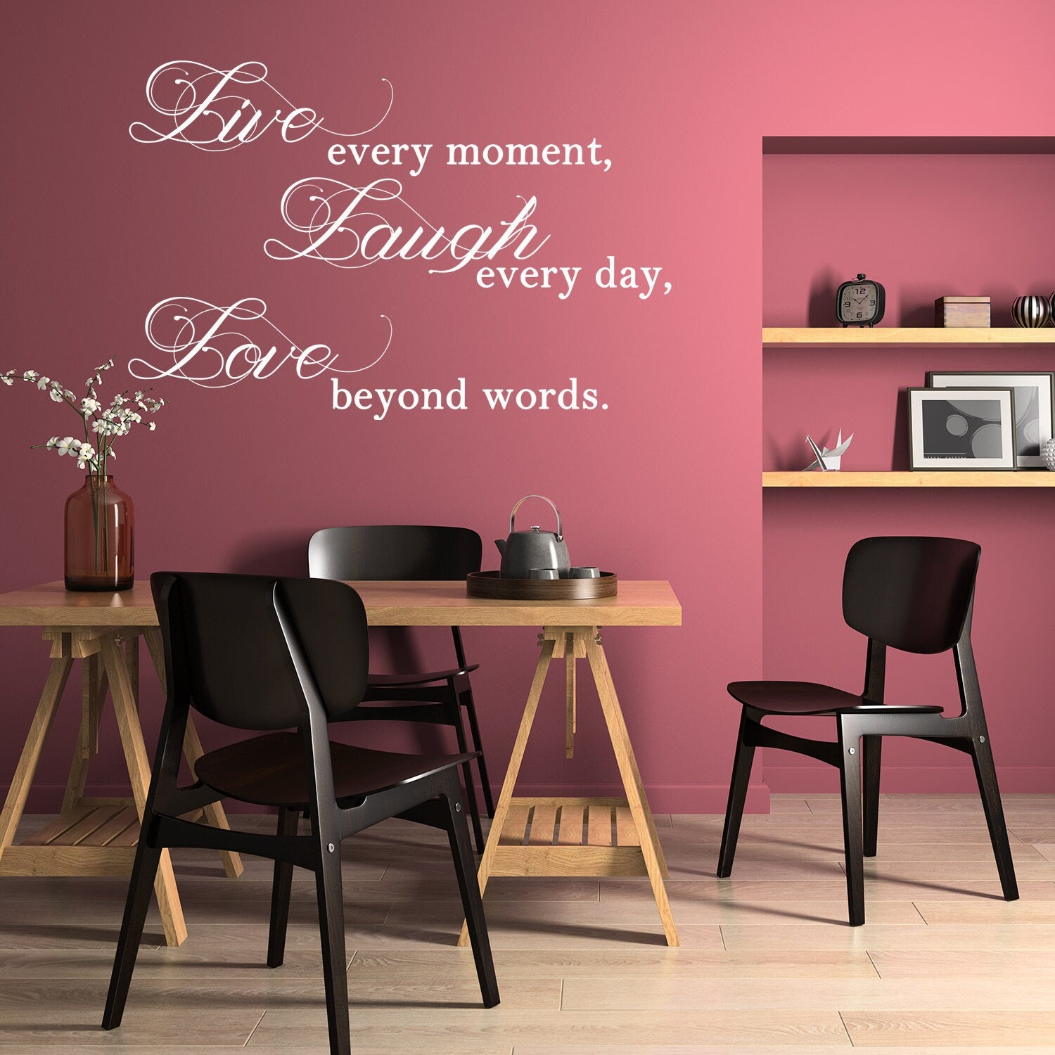 Peel and Stick Laptop Sticker – Live Laugh Love Vinyl Sticker for MacBook and Smooth Surfaces