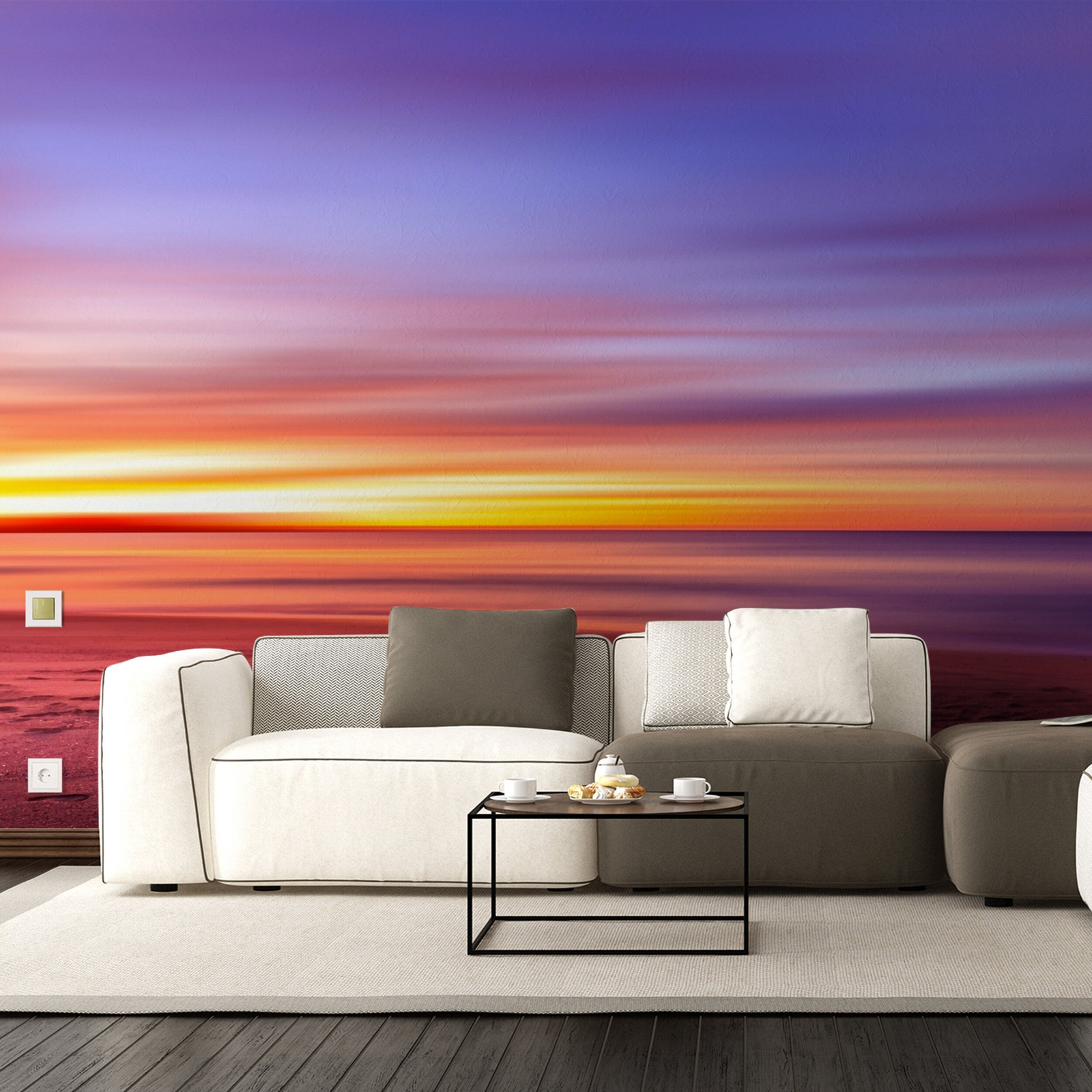 Sunset Wallpaper Decals - Peel Stick Nature Photo Self Adhesive Mural Wall Paper Decal