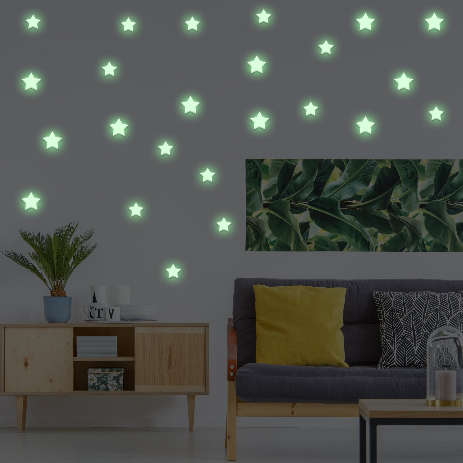 850 pcs Glow In The Dark Stars Stickers - The Star Glowing Ceiling Decals For Wall Room Kids  Decor