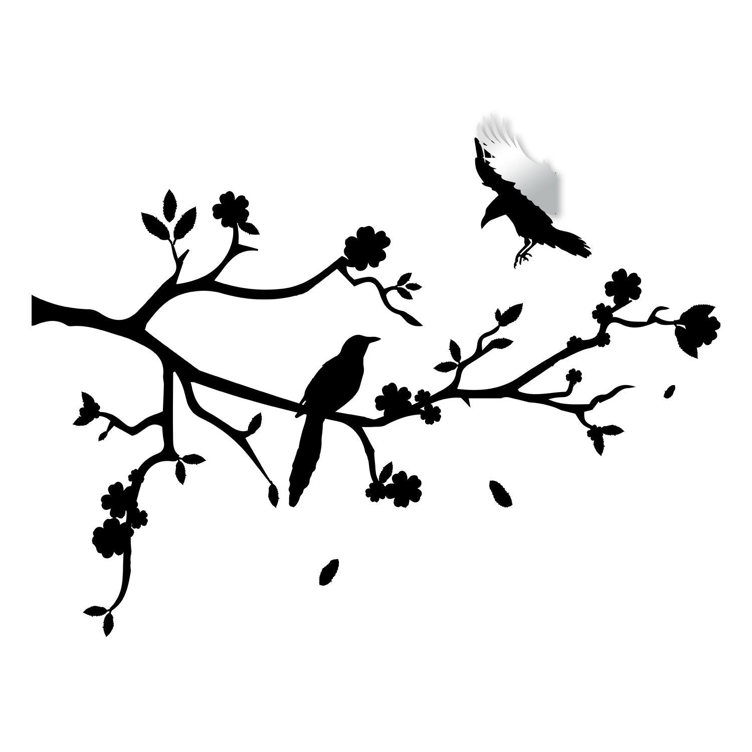 Branch Wall Tree Sticker Vinyl Decal - Bird Kids Room Decals