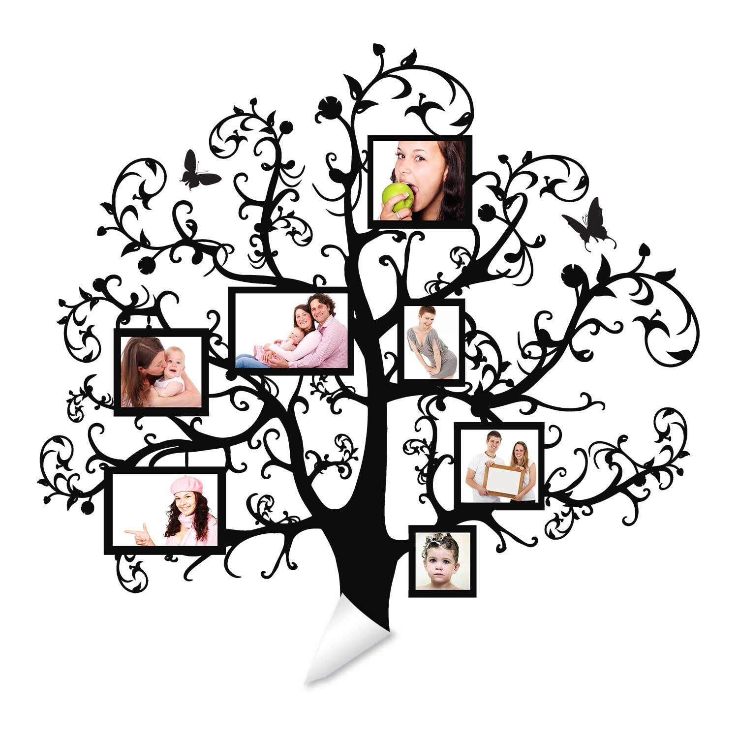Photo Frame Tree Sticker - Family Vinyl Wall Decal