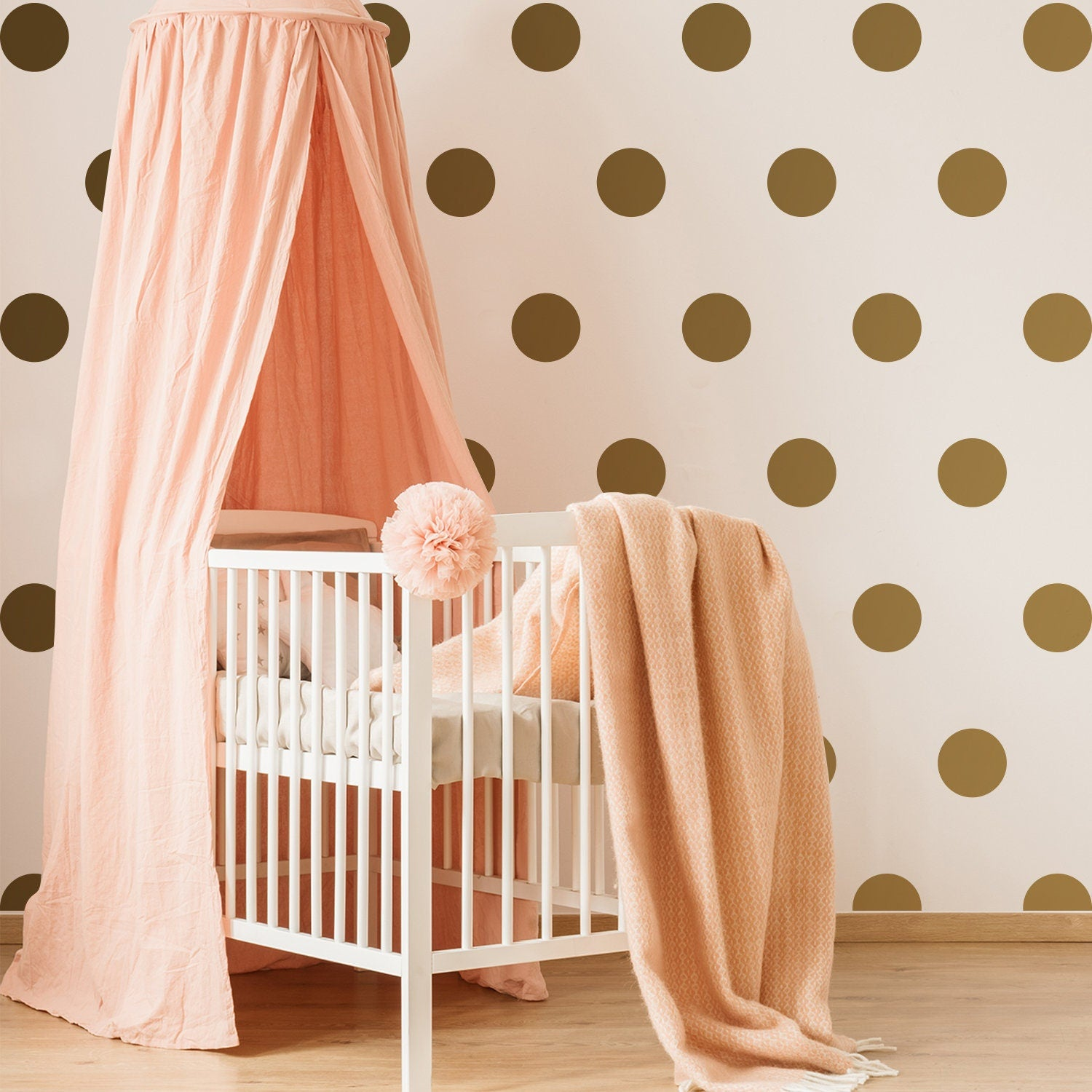 Gold Circle Peel and Stick Wall Decal Set (40 Pieces)