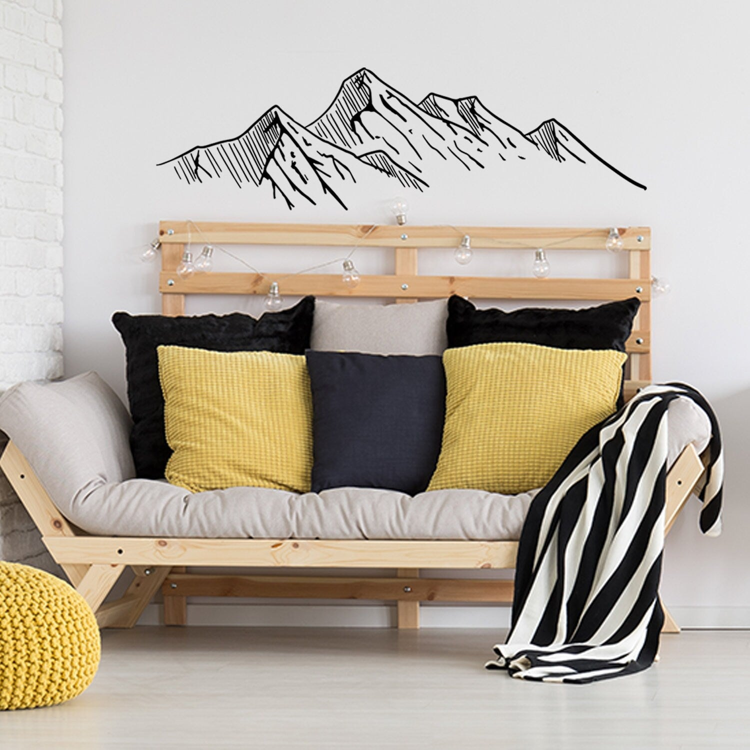 Peel and Stick Sticker – Mountain Silhouette Vinyl Decal