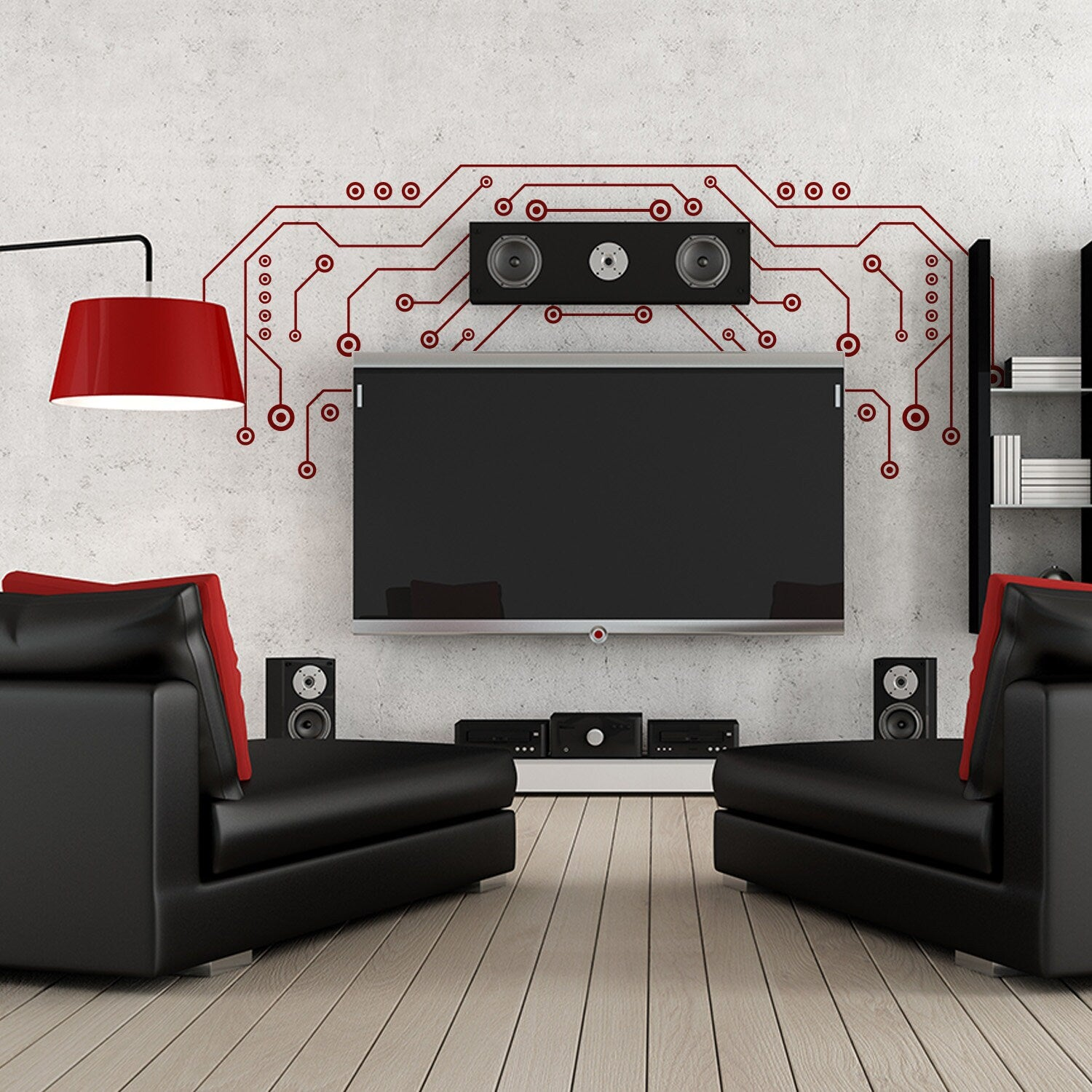 TV Frame Peel and Stick Wall Decal
