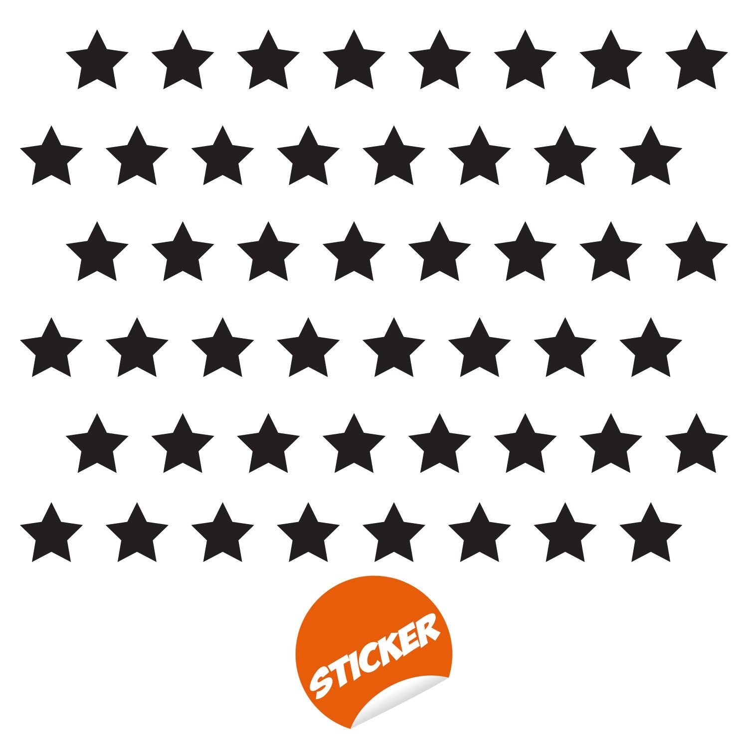 Gold Star Peel and Stick Wall Decal Set (40 Pieces)