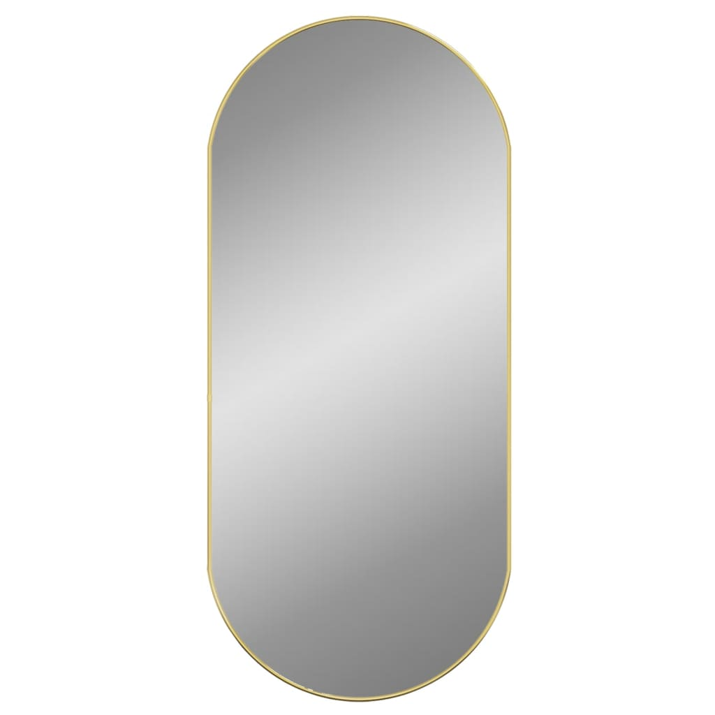 vidaXL Wall Mirror Gold 100x45 cm Oval