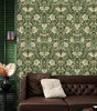 Green Boho Floral Peel And Stick Wallpaper Waterproof Symmetrical Flower Self Adhesive Wall Decor Removable PVC Cabinet Sticker