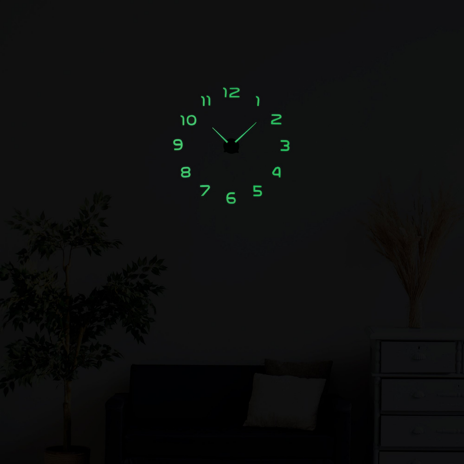 Modern Frameless 3D Dark Glow Wall Clock ~5405