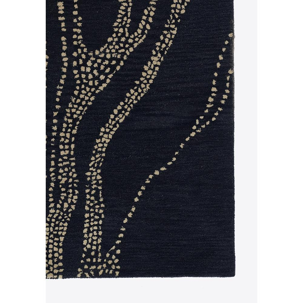 Contemporary Runner Area Rug, Navy, 2'6" X 8' Runner