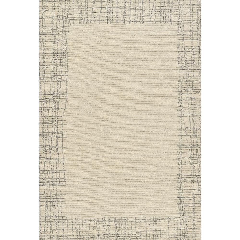 Contemporary Runner Area Rug, Ivory, 2'3" X 8' Runner