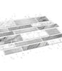 Irregular Shape Modern Grey Marble Pattern Peel And Stick Wallpaper Kitchen Bathroom Tile Stickers