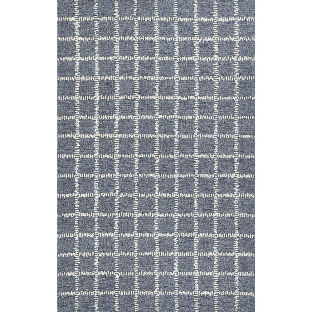 Contemporary Runner Area Rug, Blue, 2'3" X 8' Runner