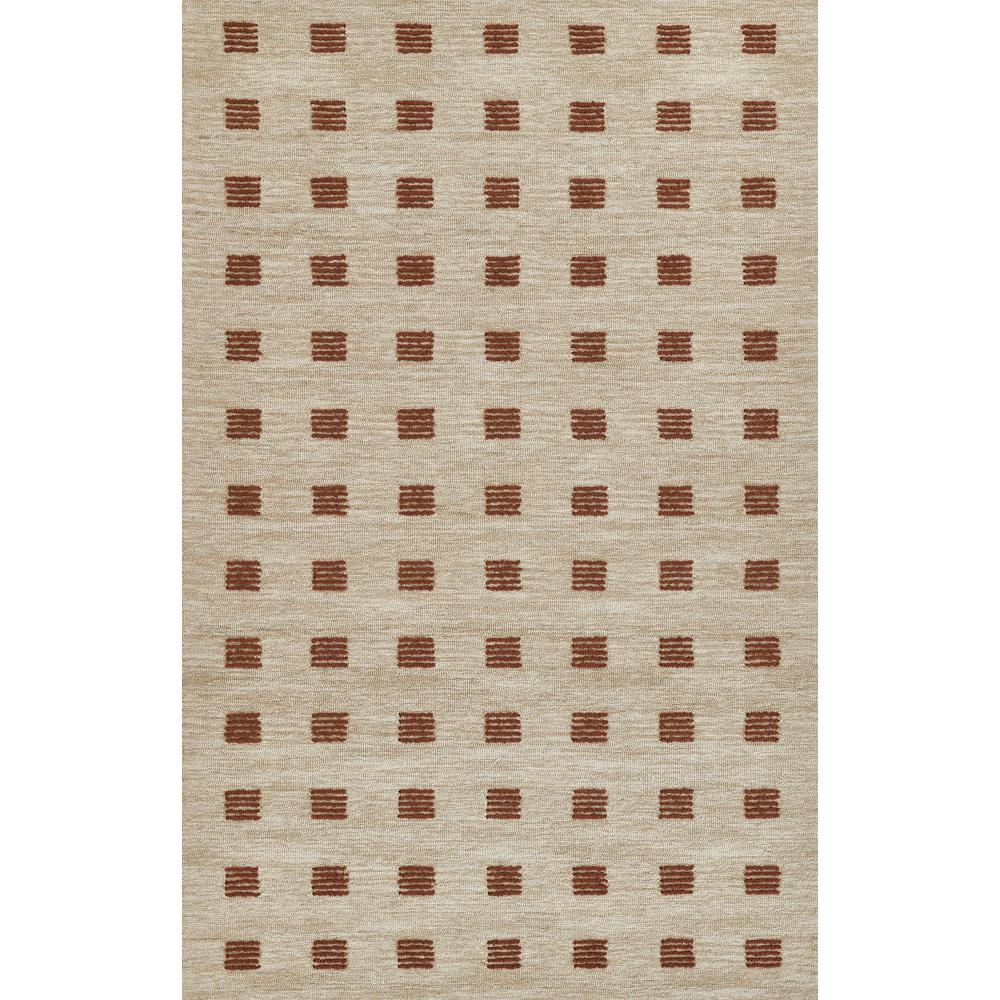 Contemporary Runner Area Rug, Rust, 2'3" X 8' Runner