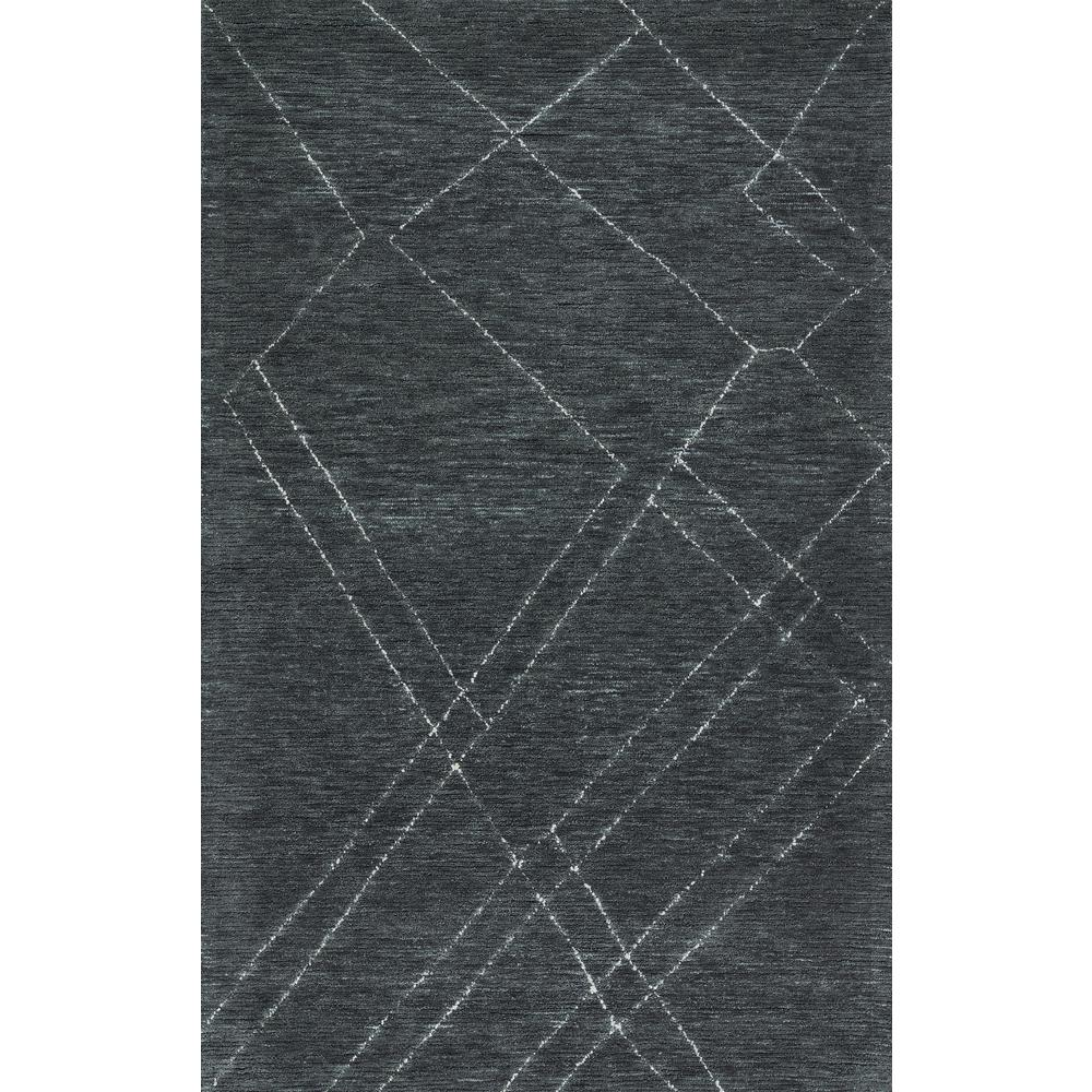 Contemporary Runner Area Rug, Blue, 2'3" X 8' Runner