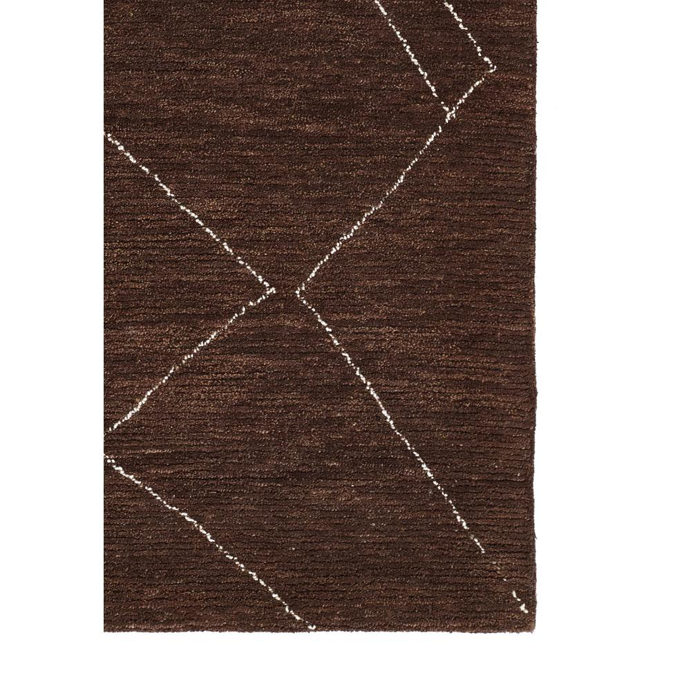 Contemporary Runner Area Rug, Brown, 2'3" X 8' Runner