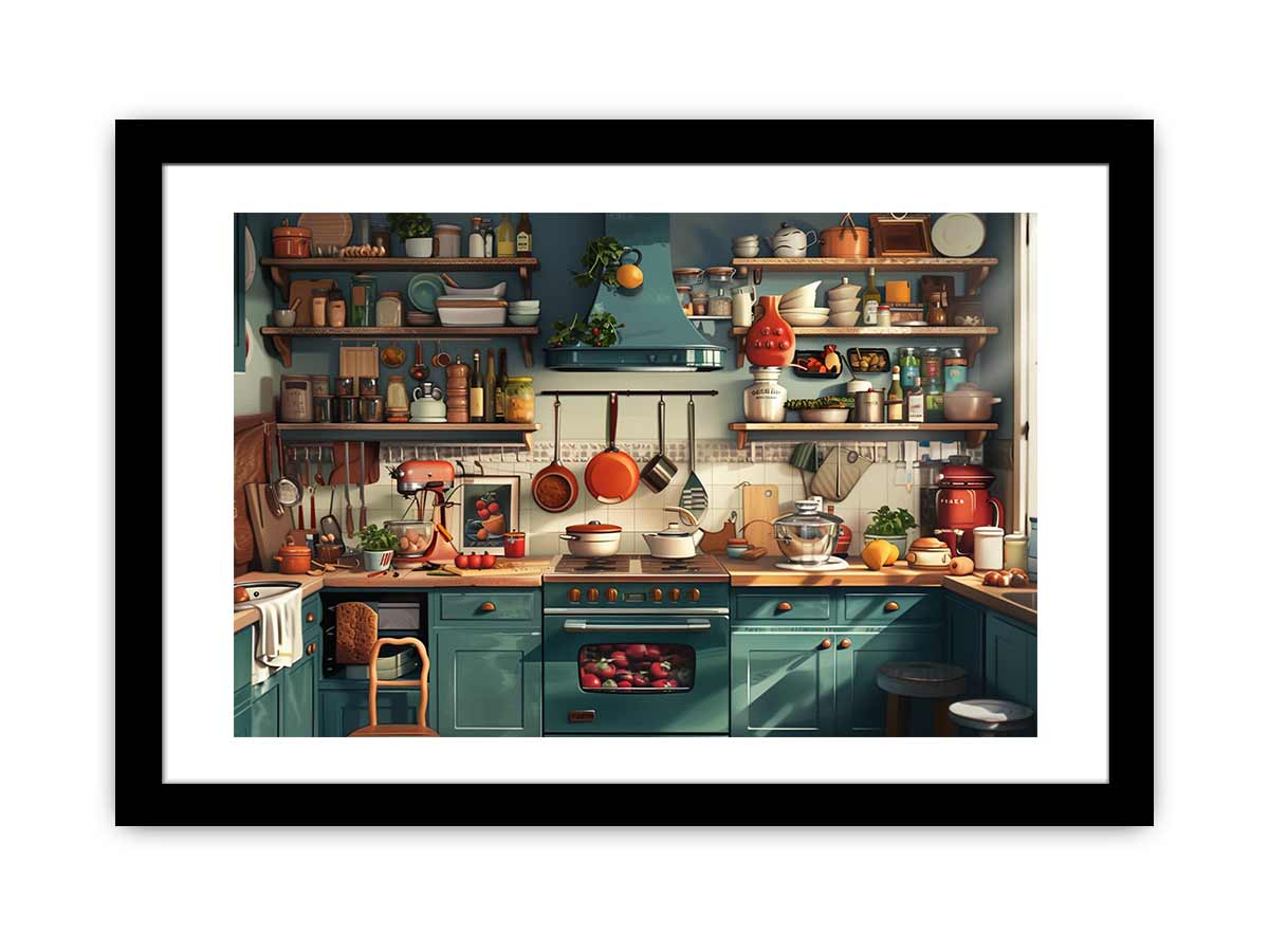 Kitchen Framed Art – Matte Finish Kitchen Framed Art for Wall