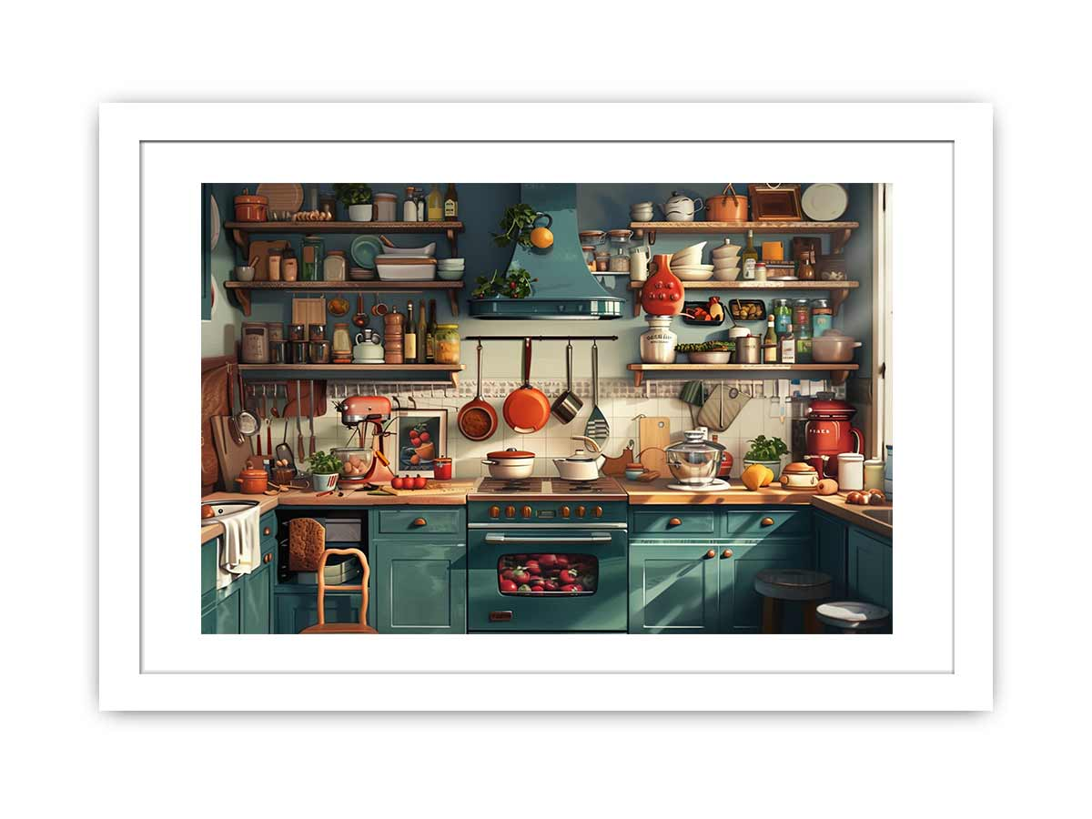 Kitchen Framed Art – Matte Finish Kitchen Framed Art for Wall