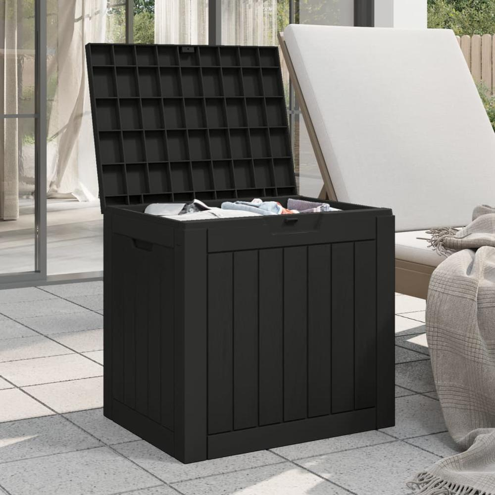 Garden Storage Box Black Polypropylene Medium Garden Storage Box