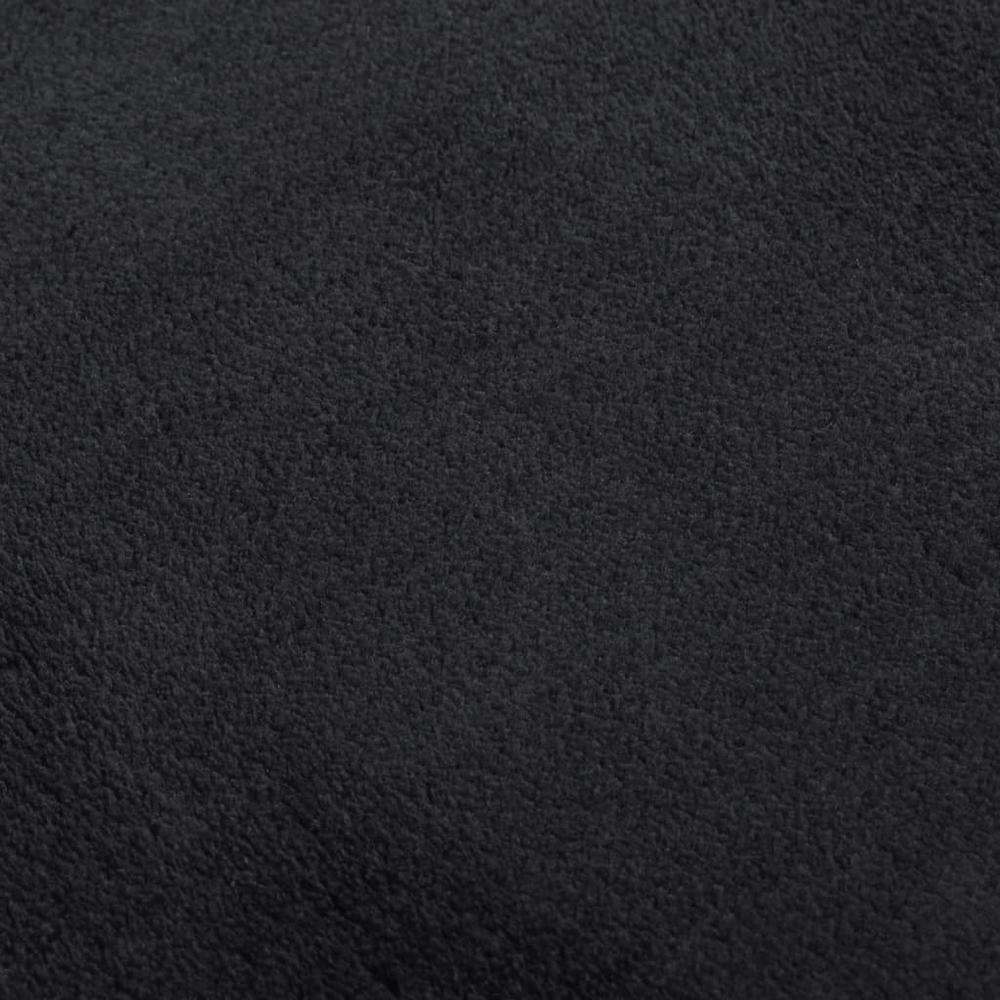 Rug Black 100% Polyester 63 x 90 in Foldable Area Rug