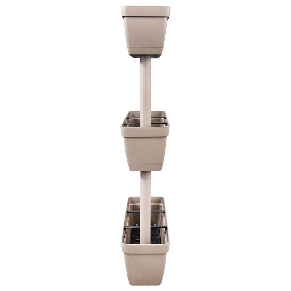 Garden Planter 3 pcs 39.4" Taupe