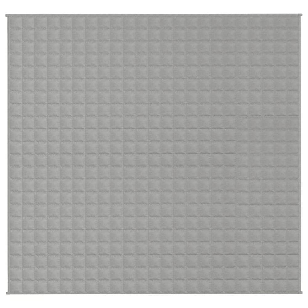 vidaXL Grey Weighted Blanket – 24.2 lb Cotton Comfort for Calm, Restful Sleep (86.6 × 92.5 in)