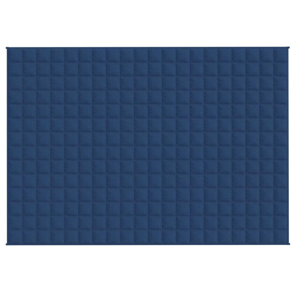 vidaXL Heavyweight Blue Weighted Blanket – Brushed Microfiber with Glass Beads for Calm, Restful Sleep (53.9 × 78.7 in)