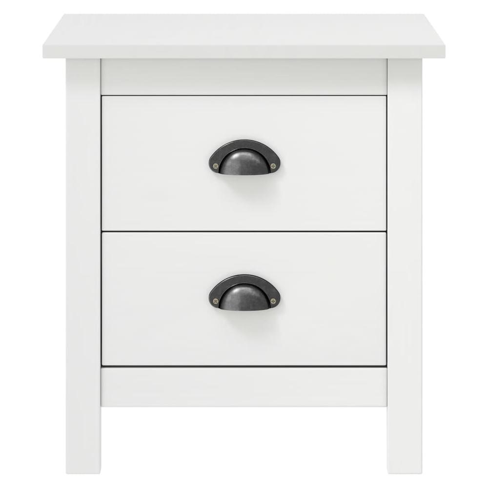 Bedside Cabinet White Solid pine wood Medium Bedside Cabinet