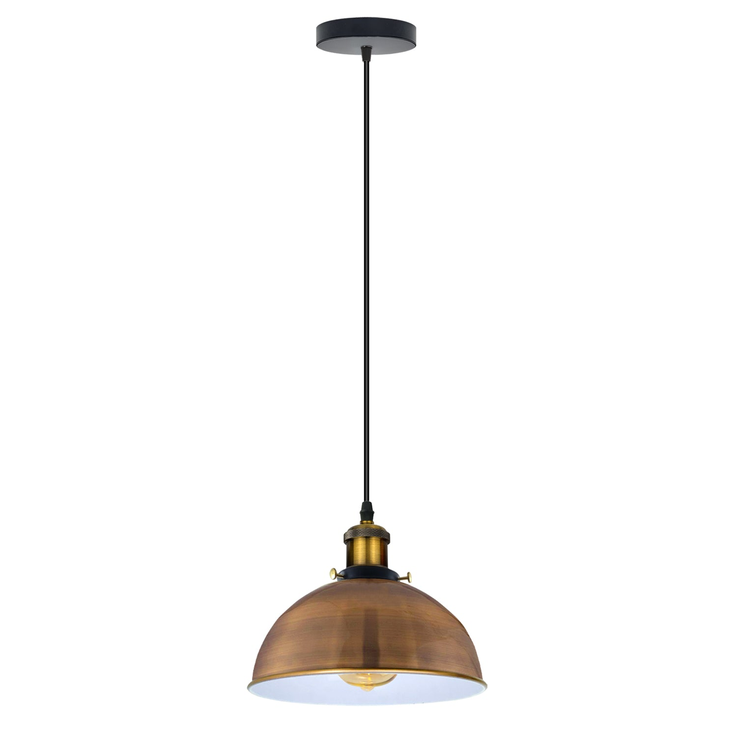 Vintage Modern Ceiling Pendant Light Metal Dome Shade Hanging Indoor Light Fitting With 95cm Adjustable Wire ~1856