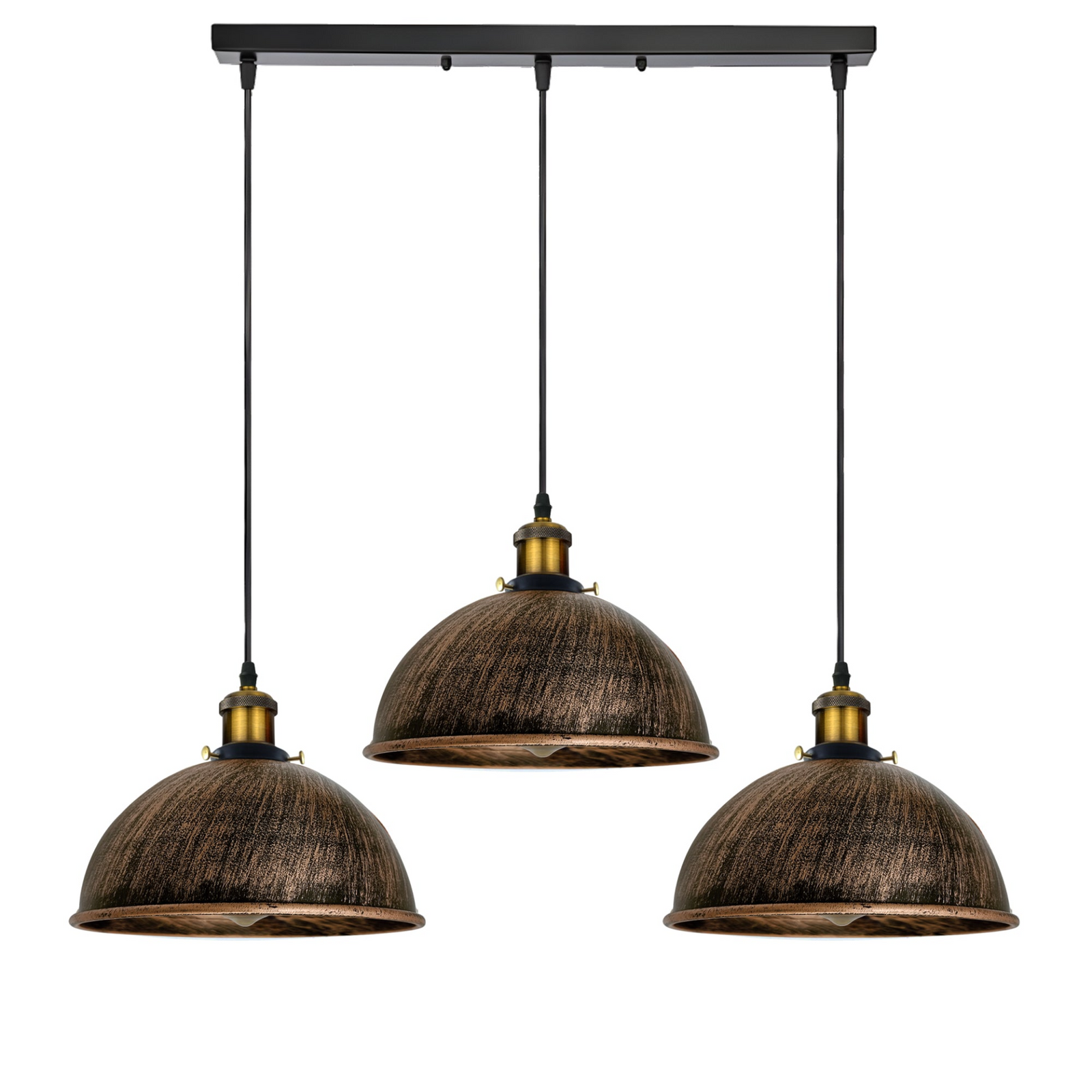 Vintage Industrial Brushed Copper Pendant Ceiling Lamp – Loft-Style Retro Hanging Light