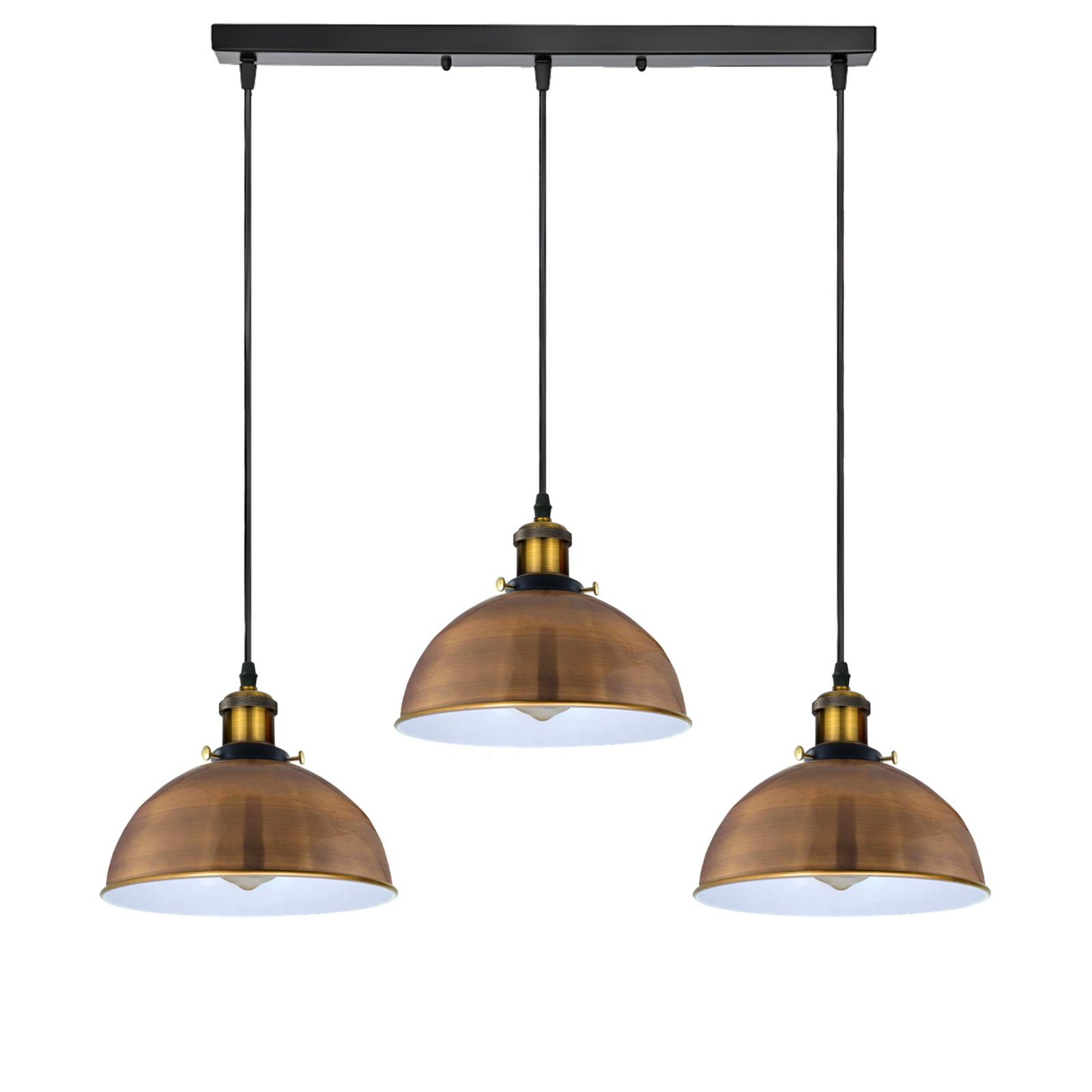 Vintage Industrial Yellow Brass Pendant Ceiling Lamp – Loft-Style Retro Hanging Light