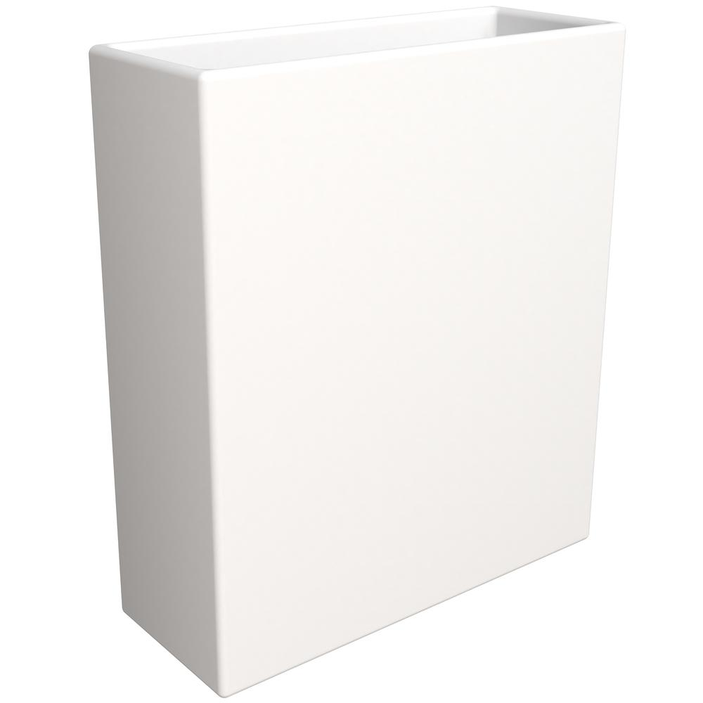 Thistle Series Poly Stone Planter in White 15" Dia 8" high