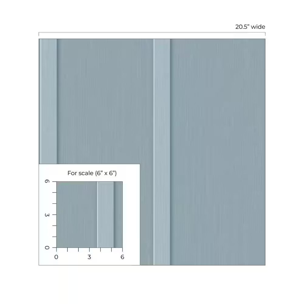 Blue Stream Faux Board and Batten Vinyl Peel and Stick Wallpaper Roll