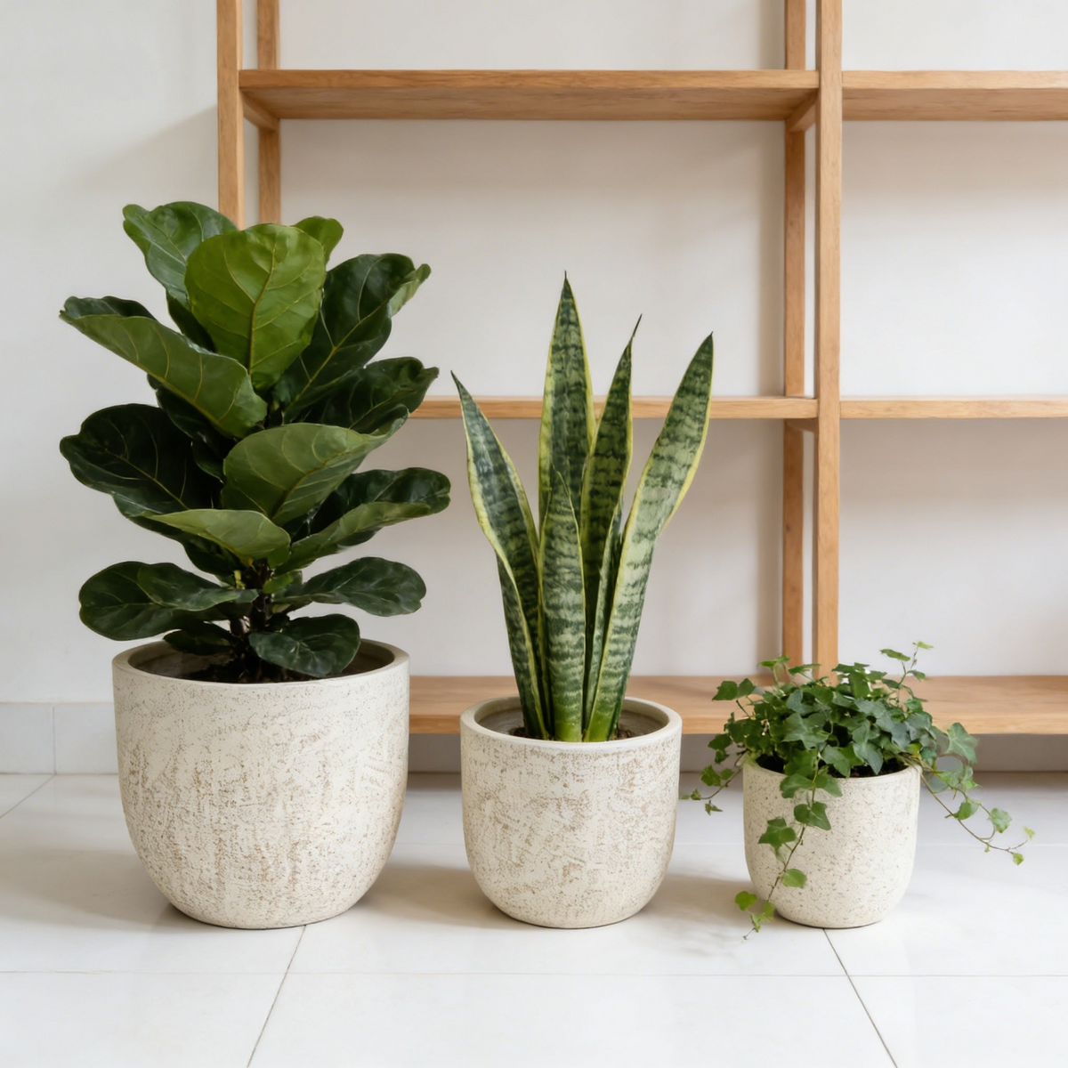 Planter Magnesium Oxide Light Yellow Modern for Plant Displays and Home Décor