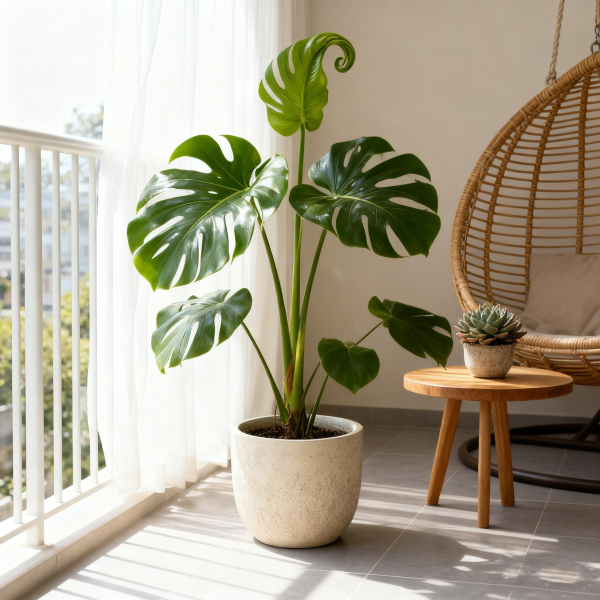 Planter Magnesium Oxide Light Yellow Modern for Plant Displays and Home Décor