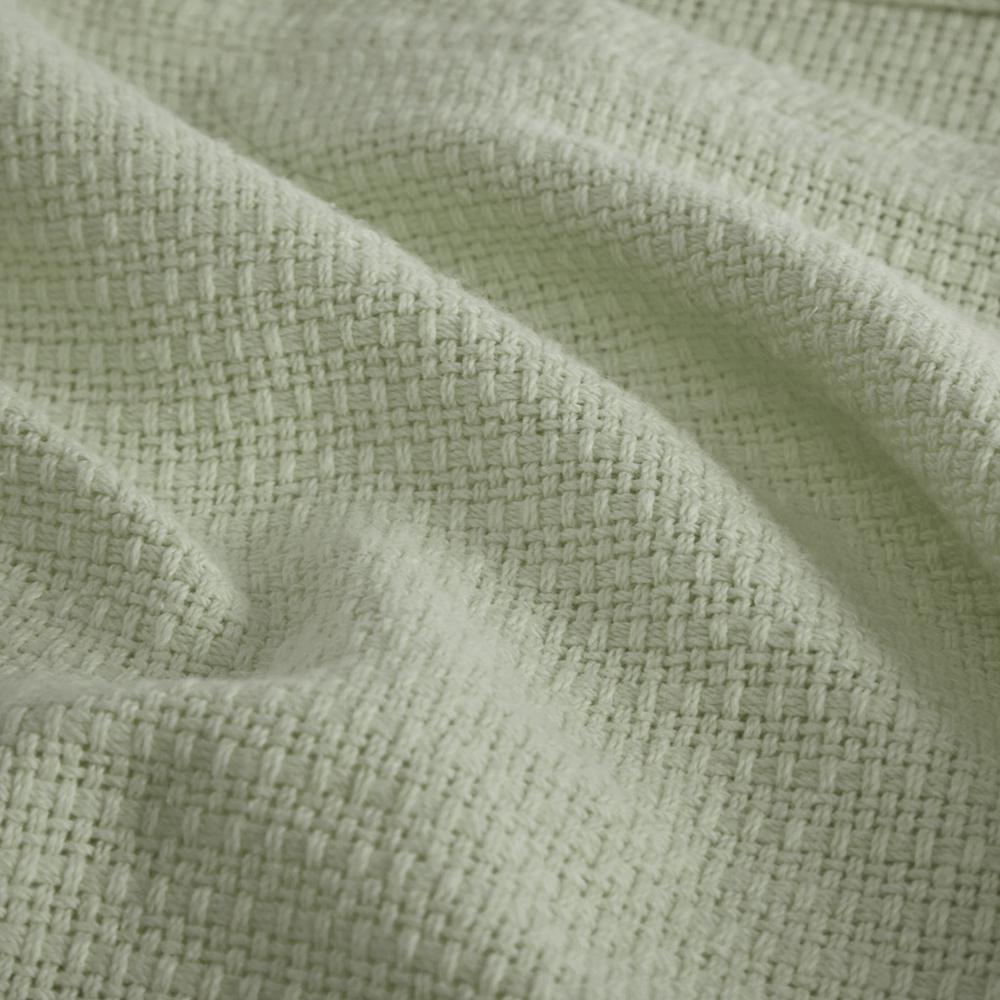 “Freshspun Basket Weave Cotton Blanket – 100% Cotton Lightweight Bed Blanket for Year-Round Comfort”