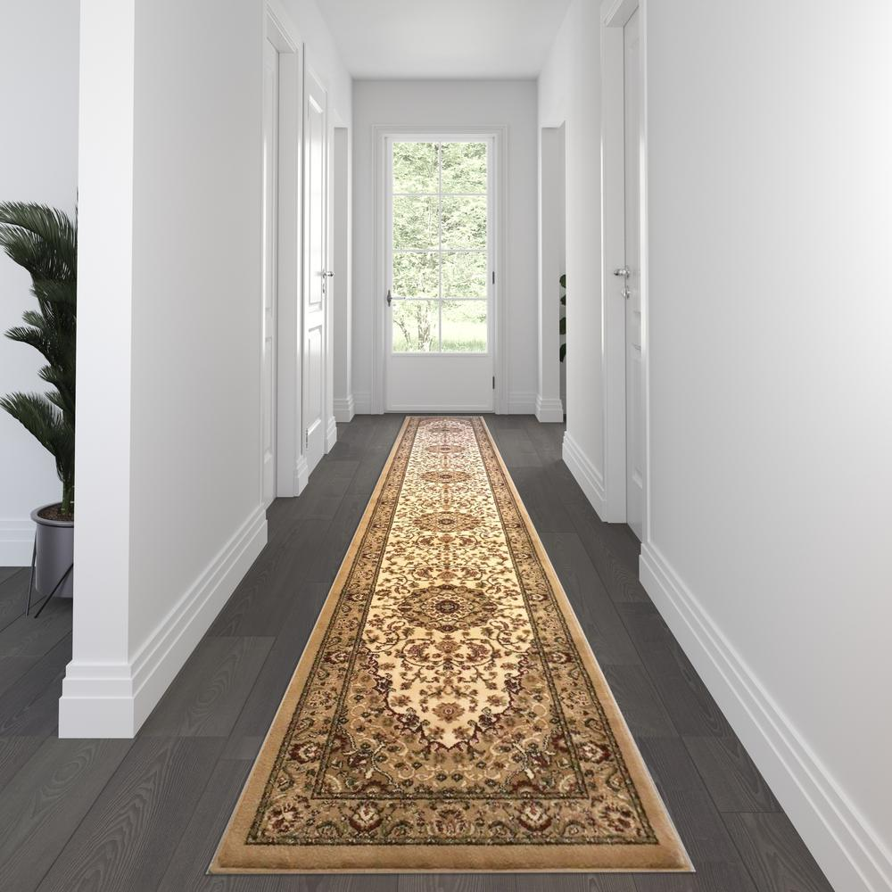 Medallion Motif 4' x 4' Square Area Rug for Living Room or Bedroom