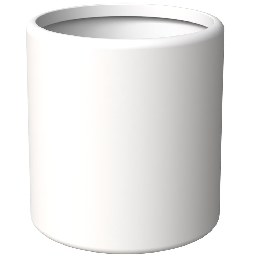 Tundra Series Poly Stone cylindrical Shape Planter in White 20" Dia, 22" High