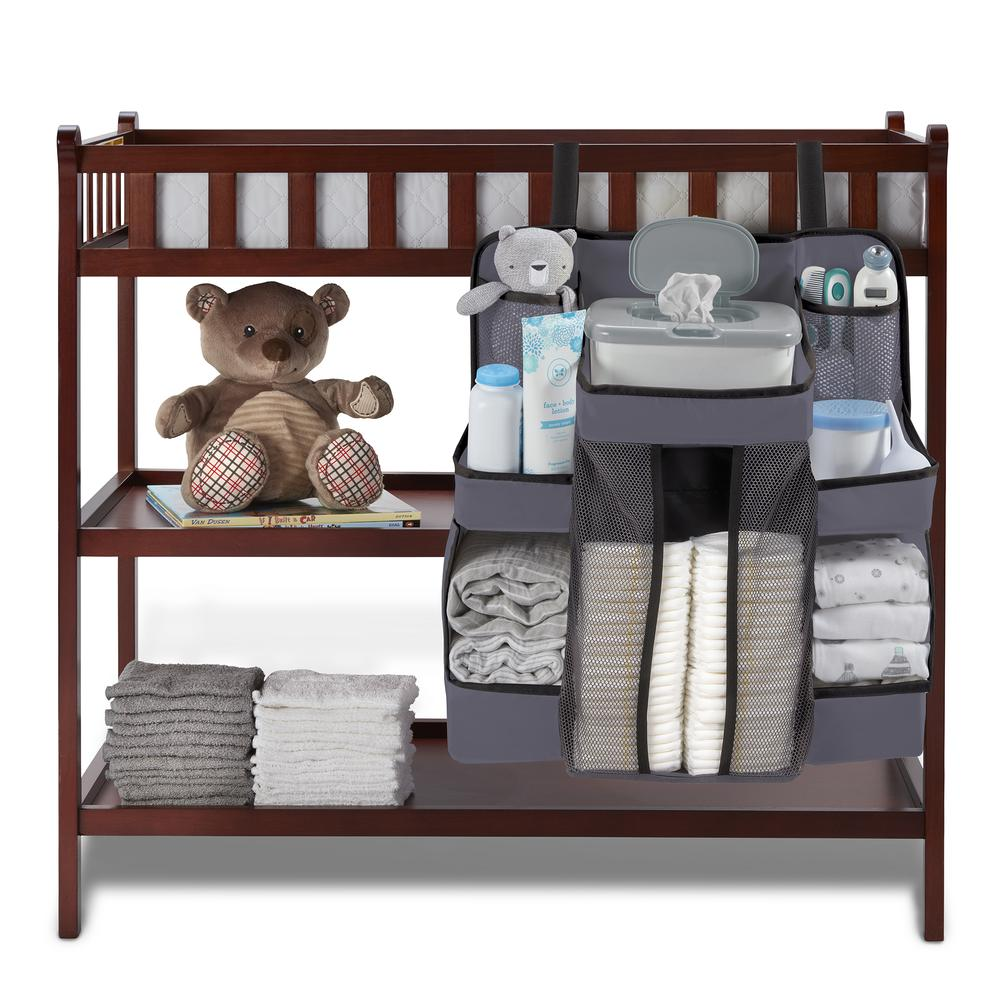 Diaper Caddy & Nursery Organizer for Baby Essentials – Gray