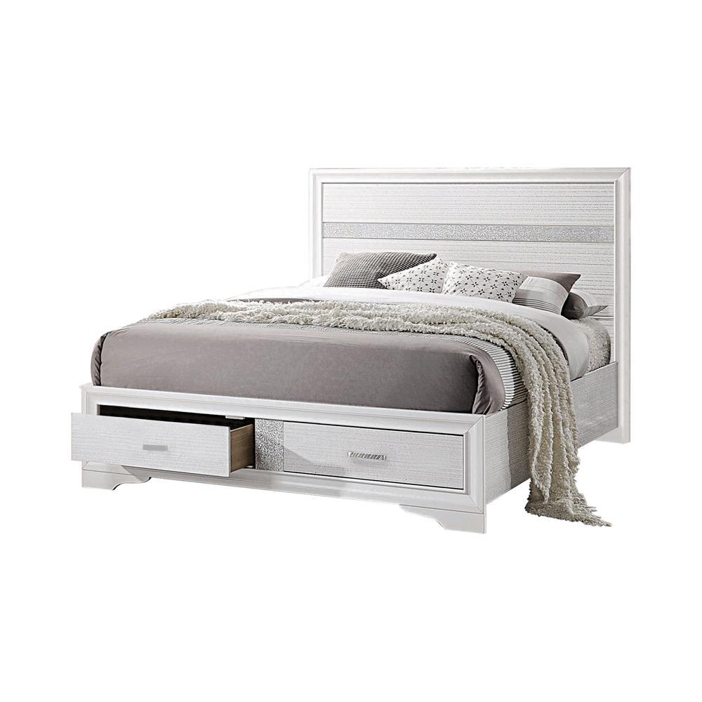 Miranda 51-inch Wood Queen Storage Panel Bed White