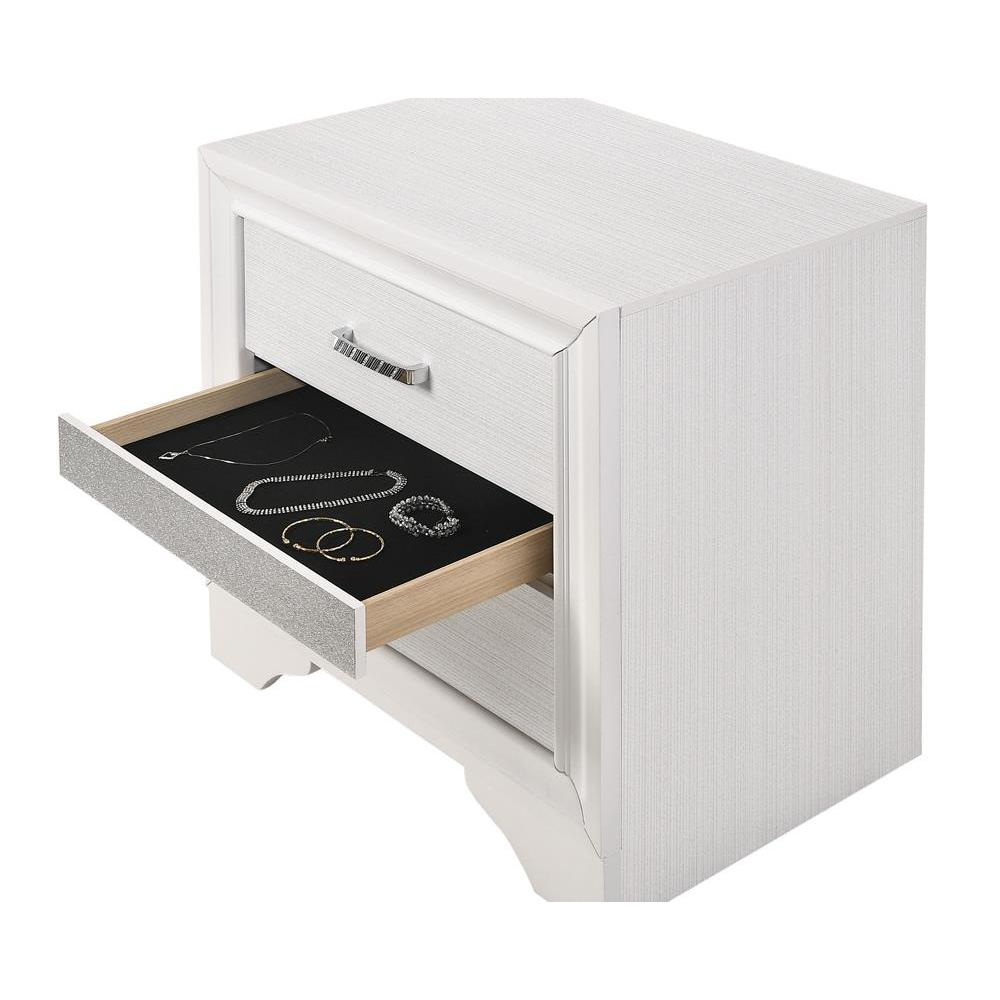 Miranda 2-drawer Nightstand White