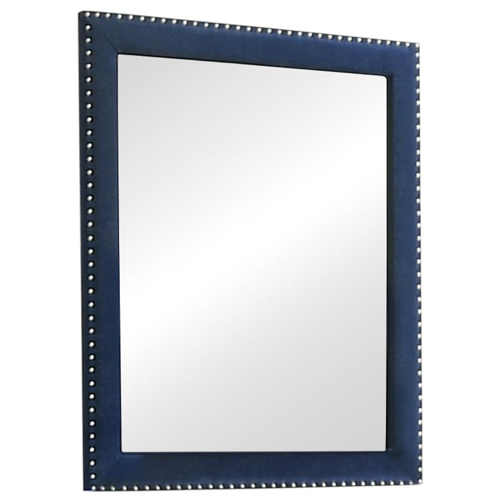Melody Upholstered Dresser Mirror Pacific Blue