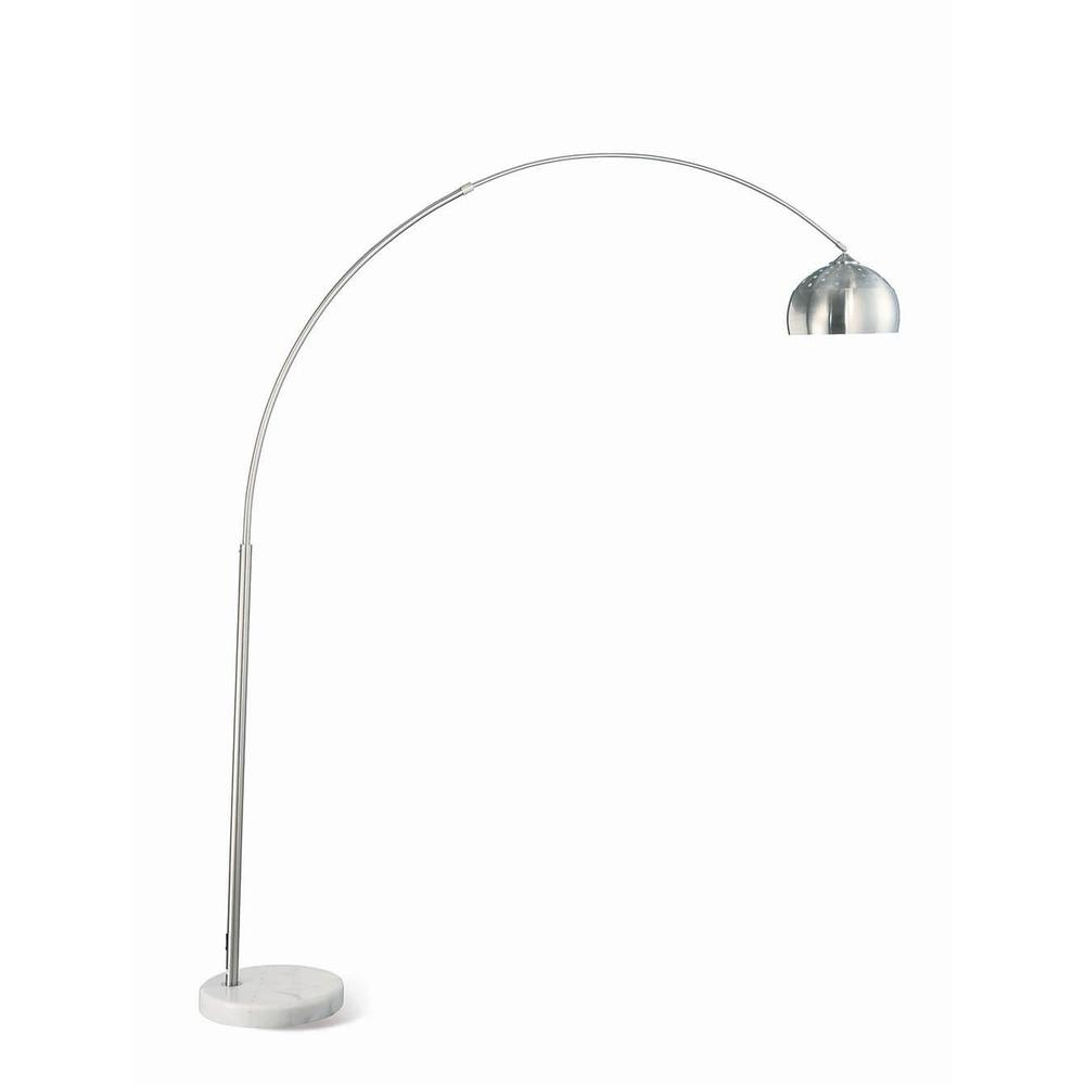 Krester 85-Inch Dome Shade Metal Arc Floor Lamp – Chrome
