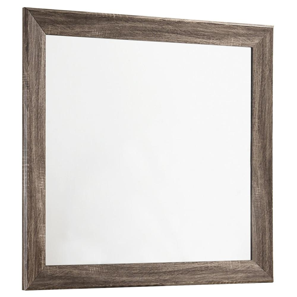 Kauffman Dresser Mirror – Washed Taupe Modern Wood Frame